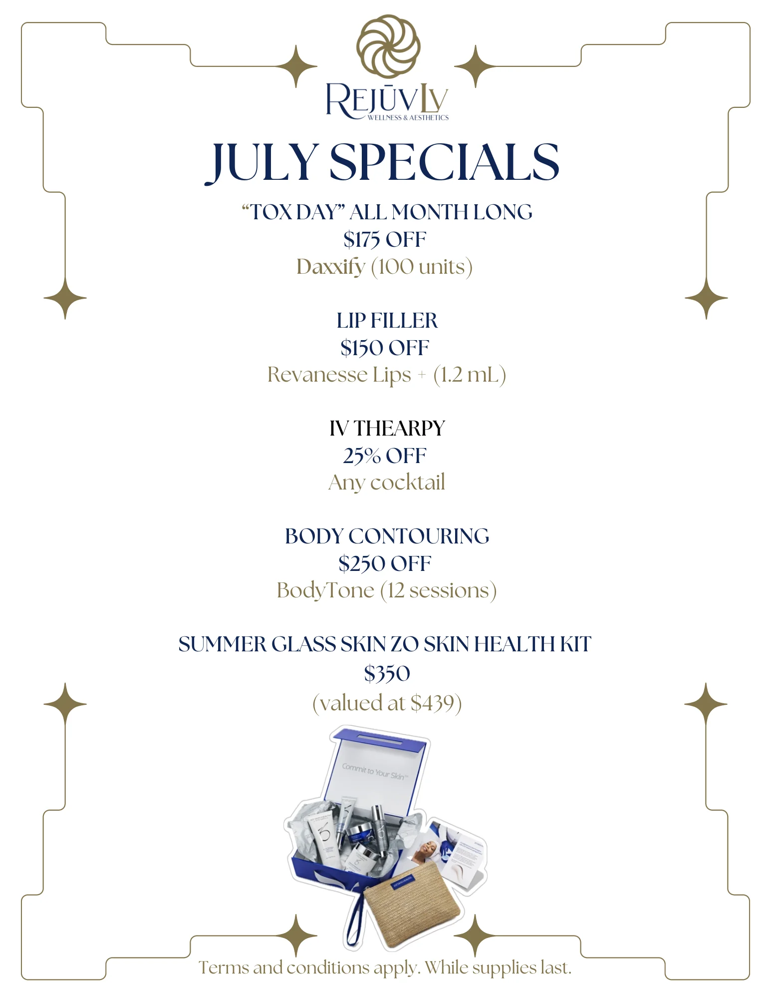 JULY 2024 SPECIALS FLYER | RejuvLV Wellness & Aesthetics | Las Vegas, NV