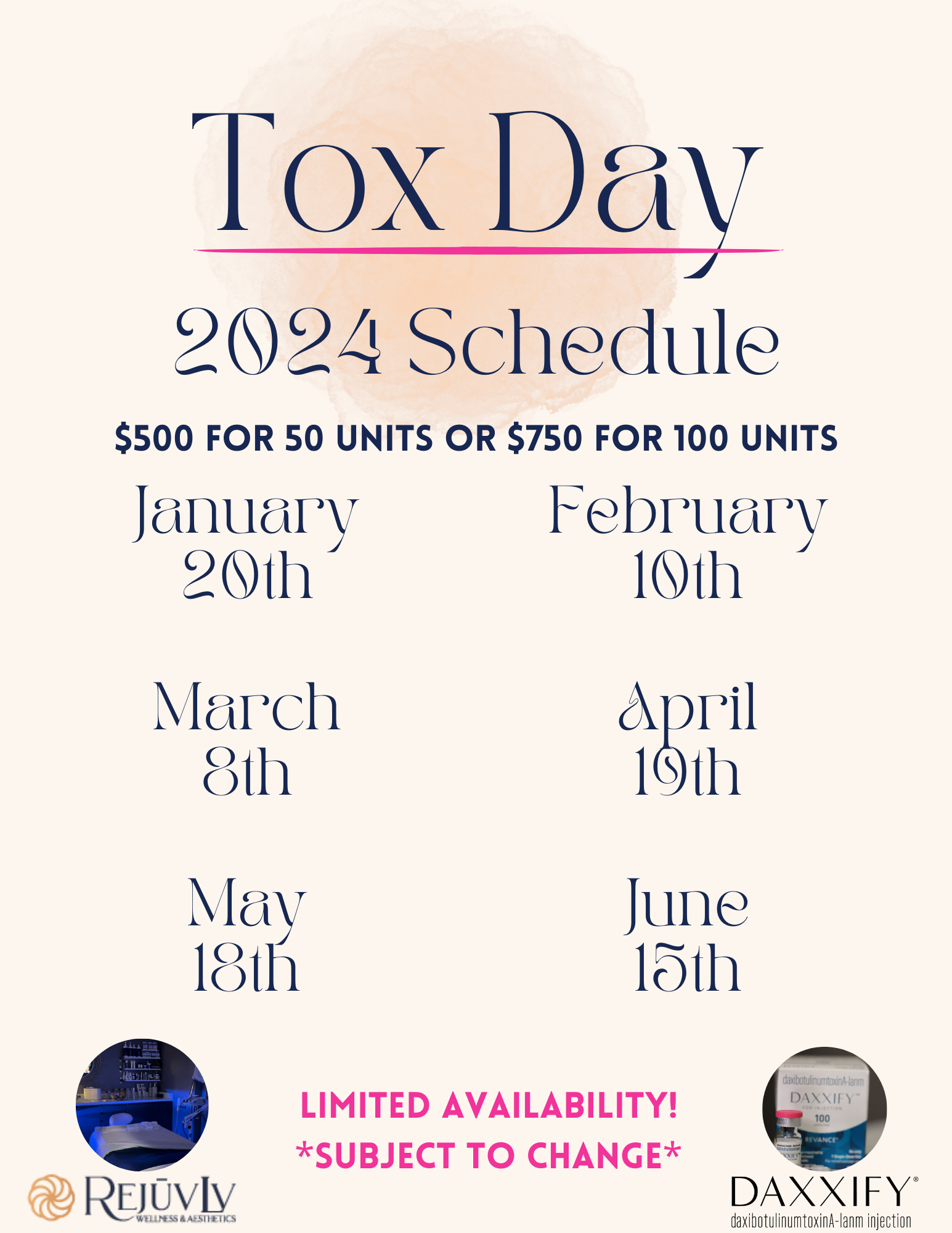 Tox Day Flyer | RejuvLV Wellness & Aesthetics | Las Vegas, NV