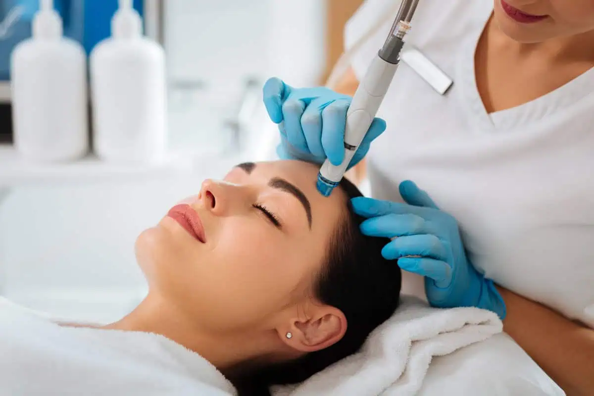 Woman getting Hydrafacial treatment | RejuvLV Wellness & Aesthetics | Las Vegas, NV